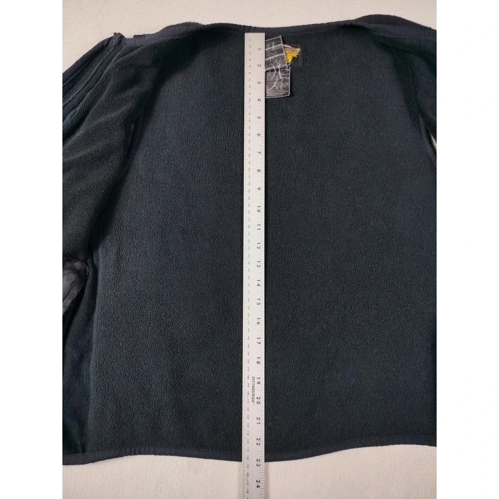 Vintage Harley Davidson Vest Mens XL Black Fleece Full Zip Motorcycle Riding